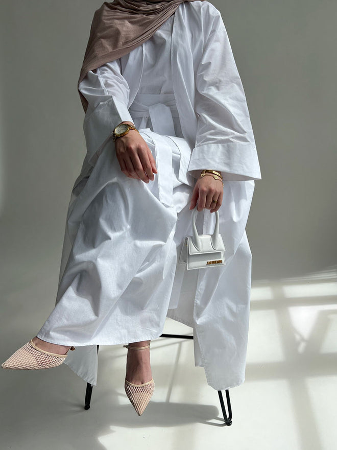 White Cotton abayah