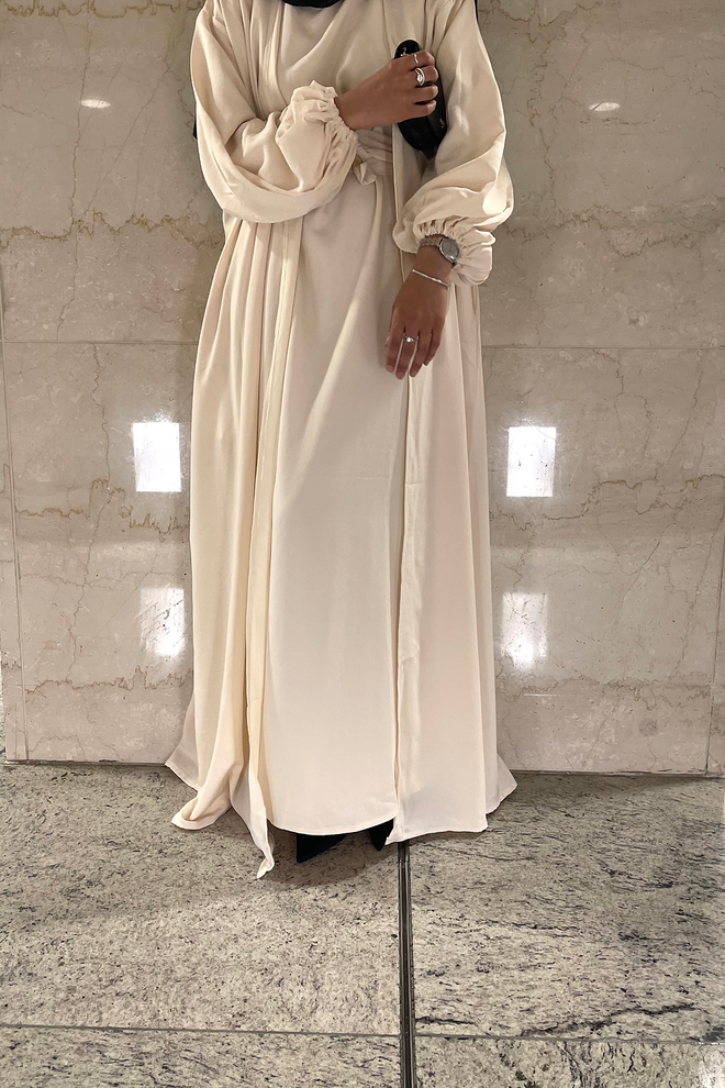 Pearl blossom open abayah