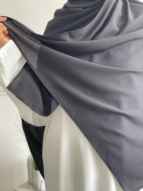Large textured black hijaab