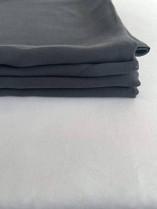 Ash grey chiffon hijaab