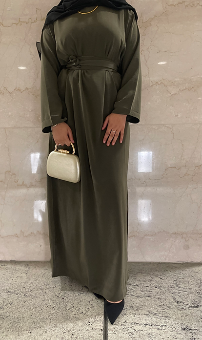 Khaki blossom dress