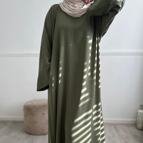 Khaki closed ZIP abayah
