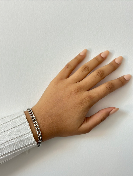 Silver Chunky Chain Link Bracelet