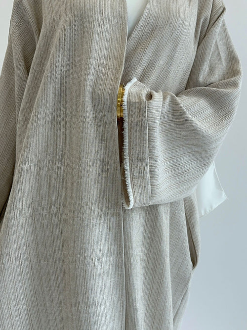 Fringed open abayah