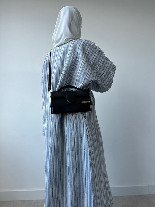 Ocean blue striped Abayah