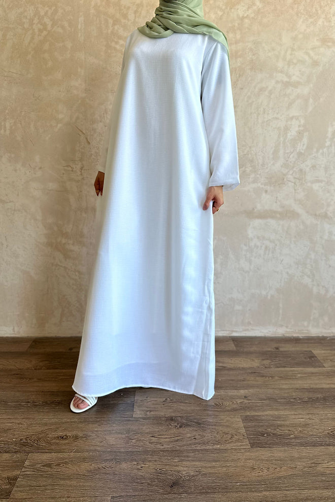 White textured Dress