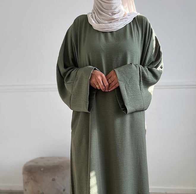 Khaki closed abayah