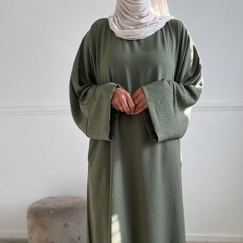 Khaki closed ZIP abayah