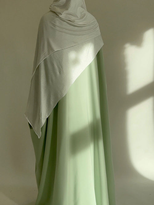 Mint green butterfly abayah