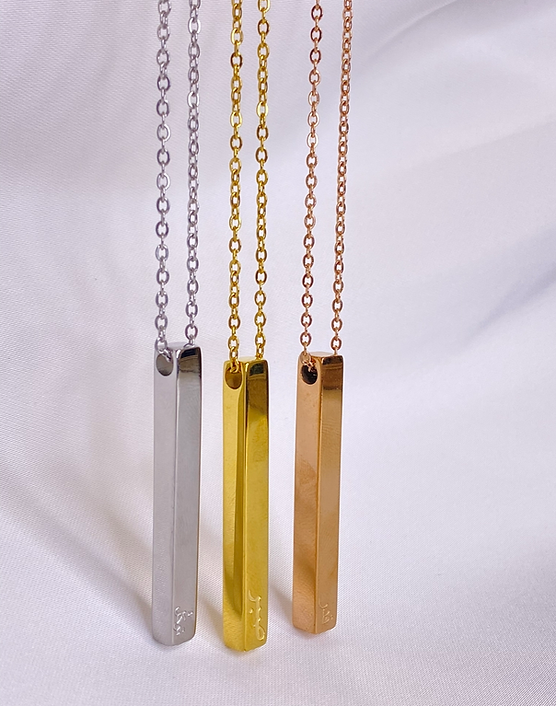 Tawakkul Silver Bar Necklace