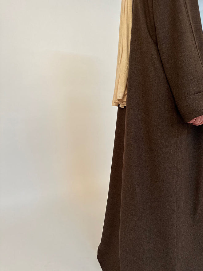 Pecan Coat Abayah