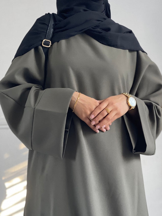 Khaki basics abayah (Large)
