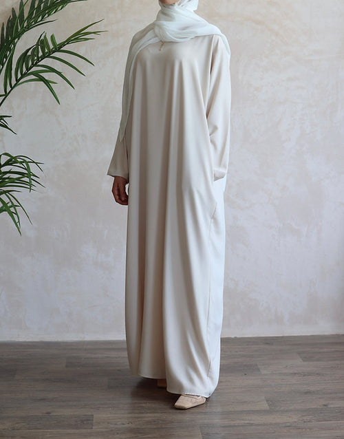 ZAHRA wrap dress: nude