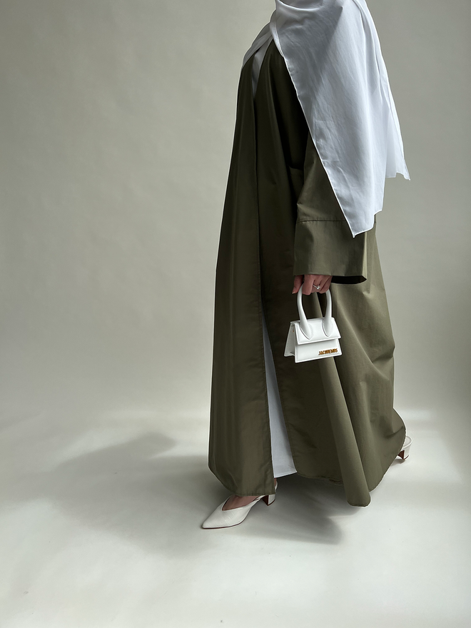 Khaki Cotton abayah set