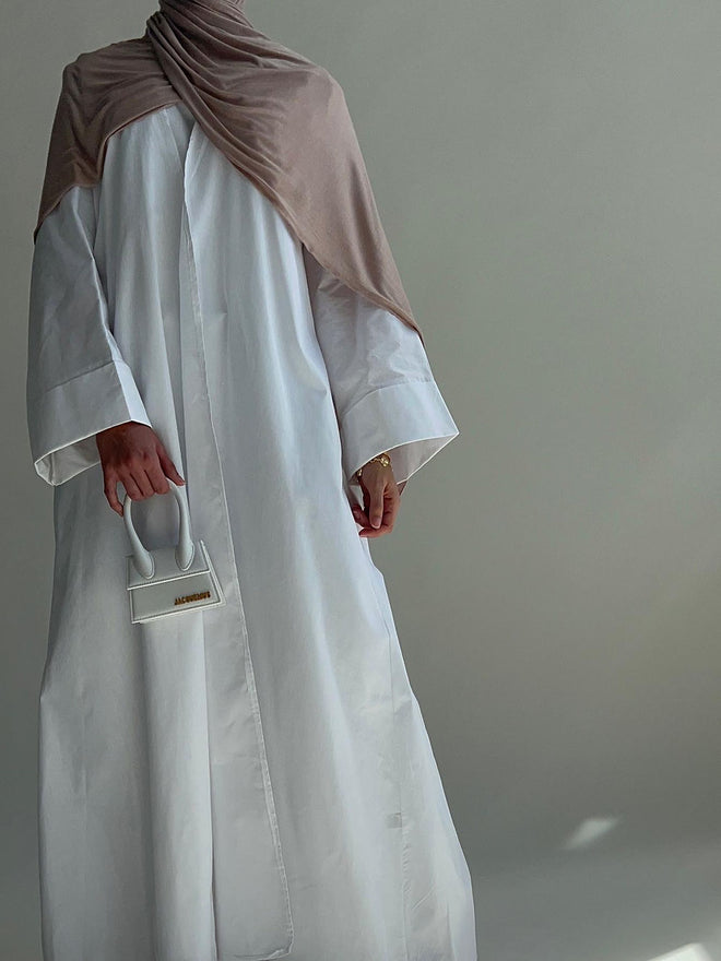 White Cotton abayah