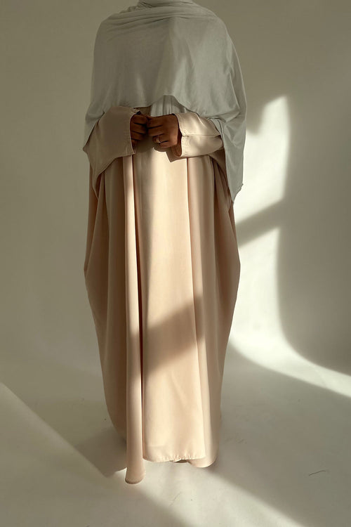 Beige butterfly abayah
