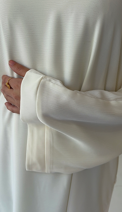 Ivory ripple abayah
