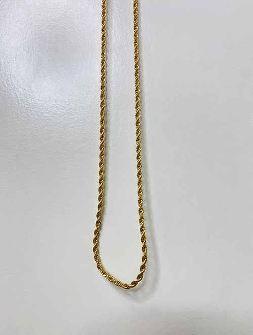 Gold Rope Chain Necklace