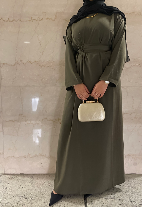 Khaki blossom dress