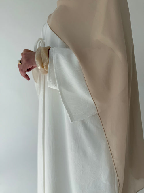 White Bow abayah Set