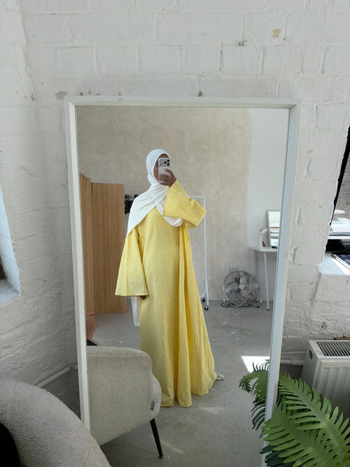 Butter yellow summer dress