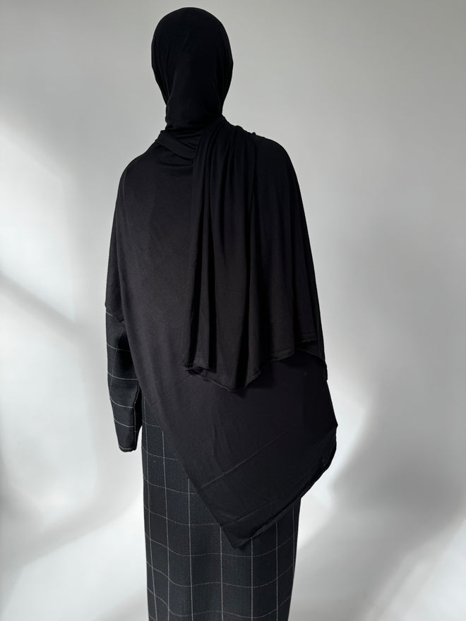 XL Black jersey hijab