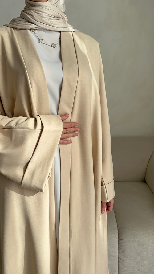Beige open abayah
