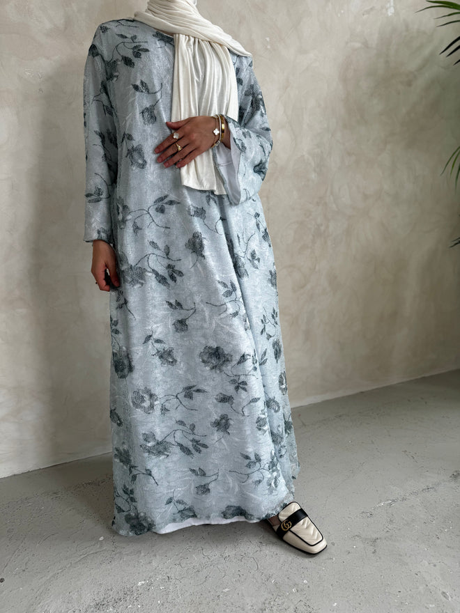 Blue Flower Lace Dress