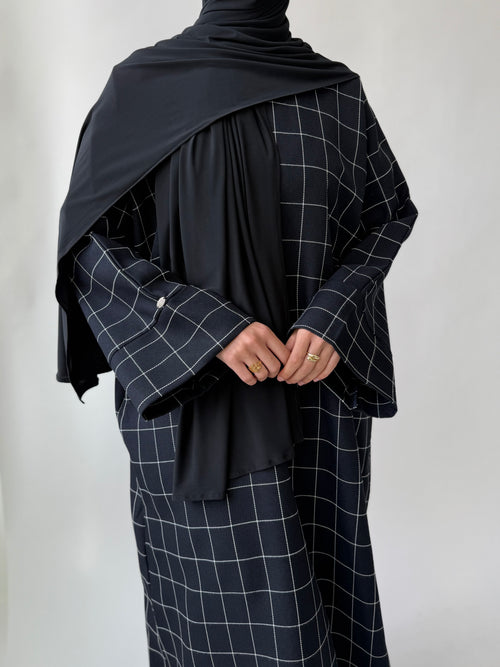 BLUE GRID ABAYAH 2.0