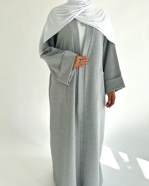 White Coco coat abayah