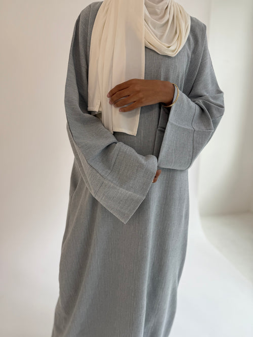 Textured grey abayah