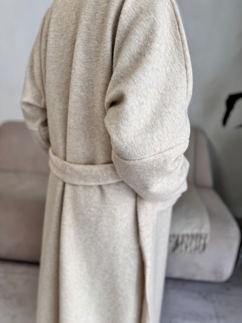 Beige Wool Coat abayah