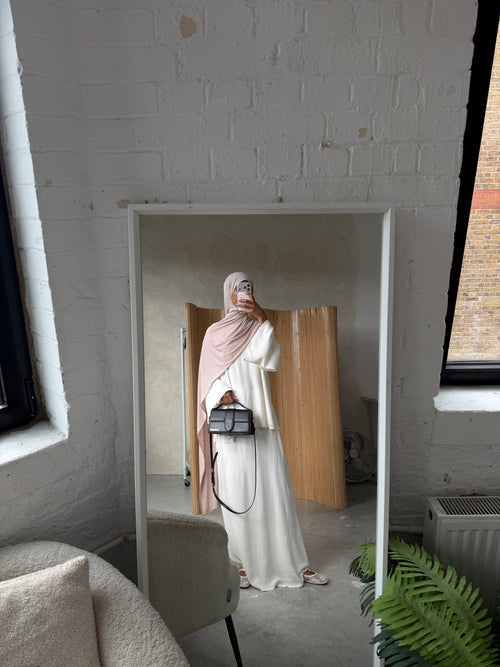 Ivory viscose Skirt set