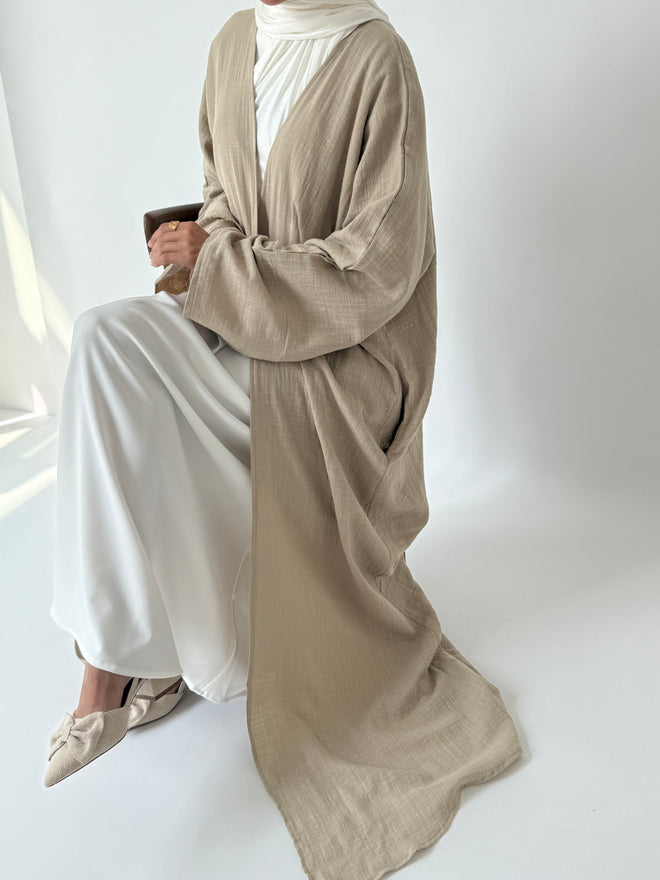Beige Cotton Kimono