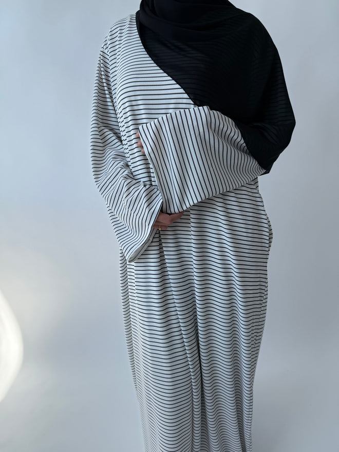 White Stripy Dress