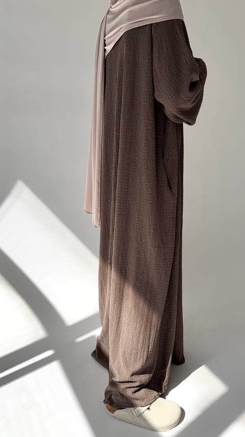 Textured Mocha Dress