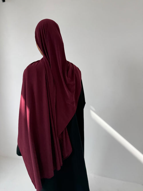 Burgundy Premium Jersey Hijaab