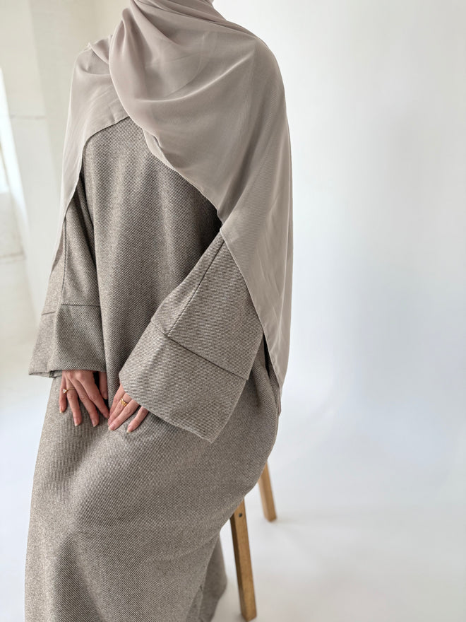 Large Chiffon hijaab: Mink