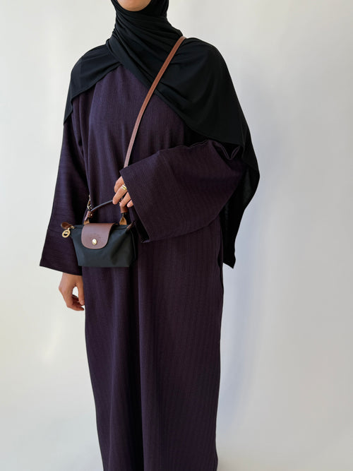 Plum Pinstripe abayah