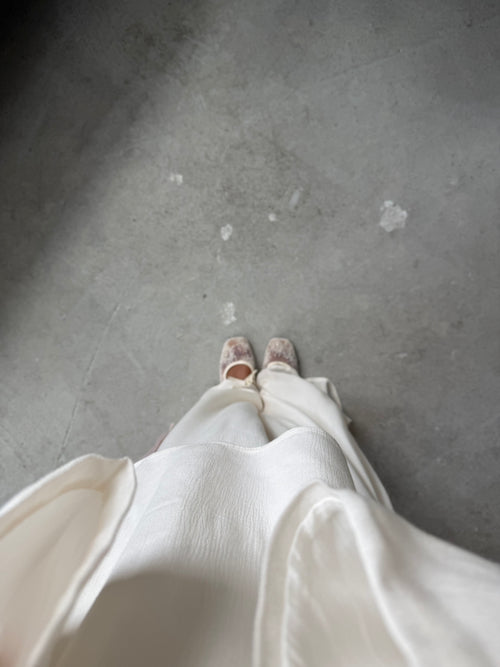 Ivory viscose Skirt set