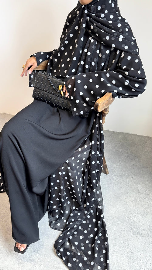 Black polka-dot 2-piece Set