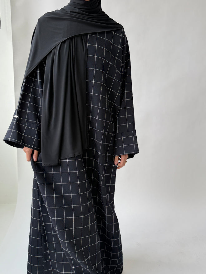 BLUE GRID ABAYAH 2.0