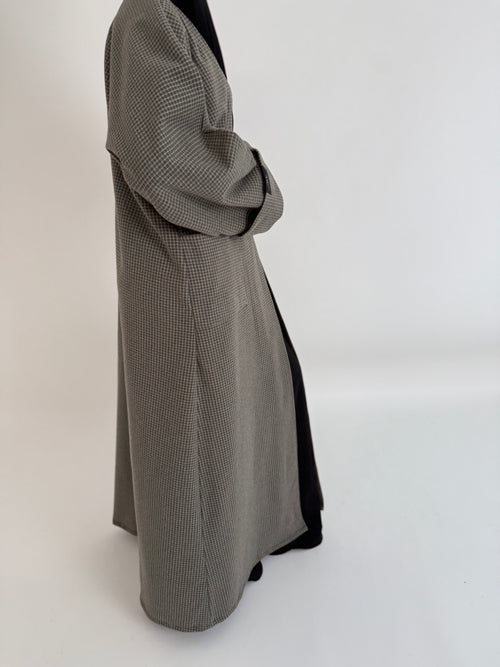 Checkered Wool Open abayah