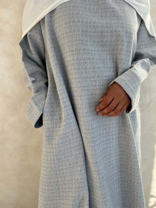 Maya Grey textured abayah