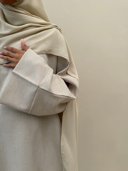 Beige cloud abayah