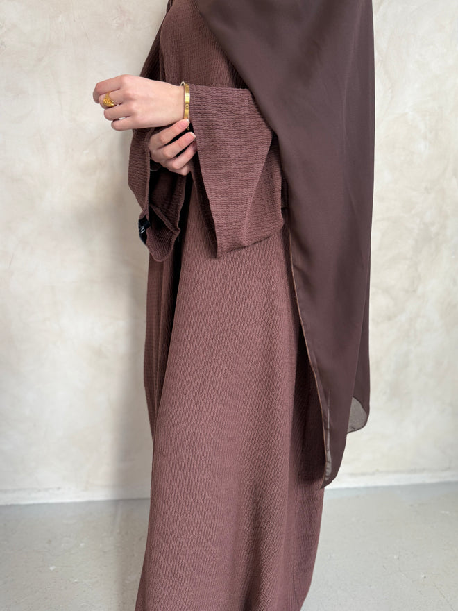 Textured chocolate Dress