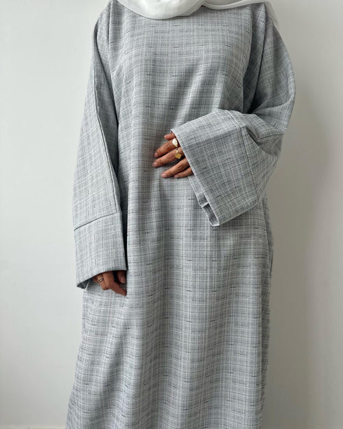 Printed grey abayah