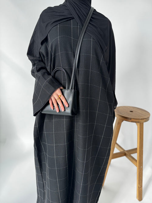 Black Grid abayah