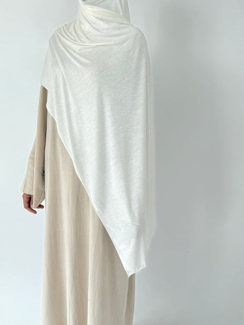Ivory Jersey Hijaab