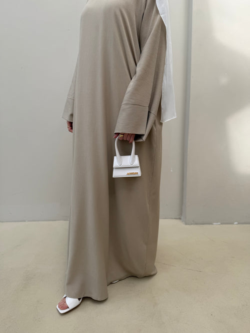Beige Textured abayah
